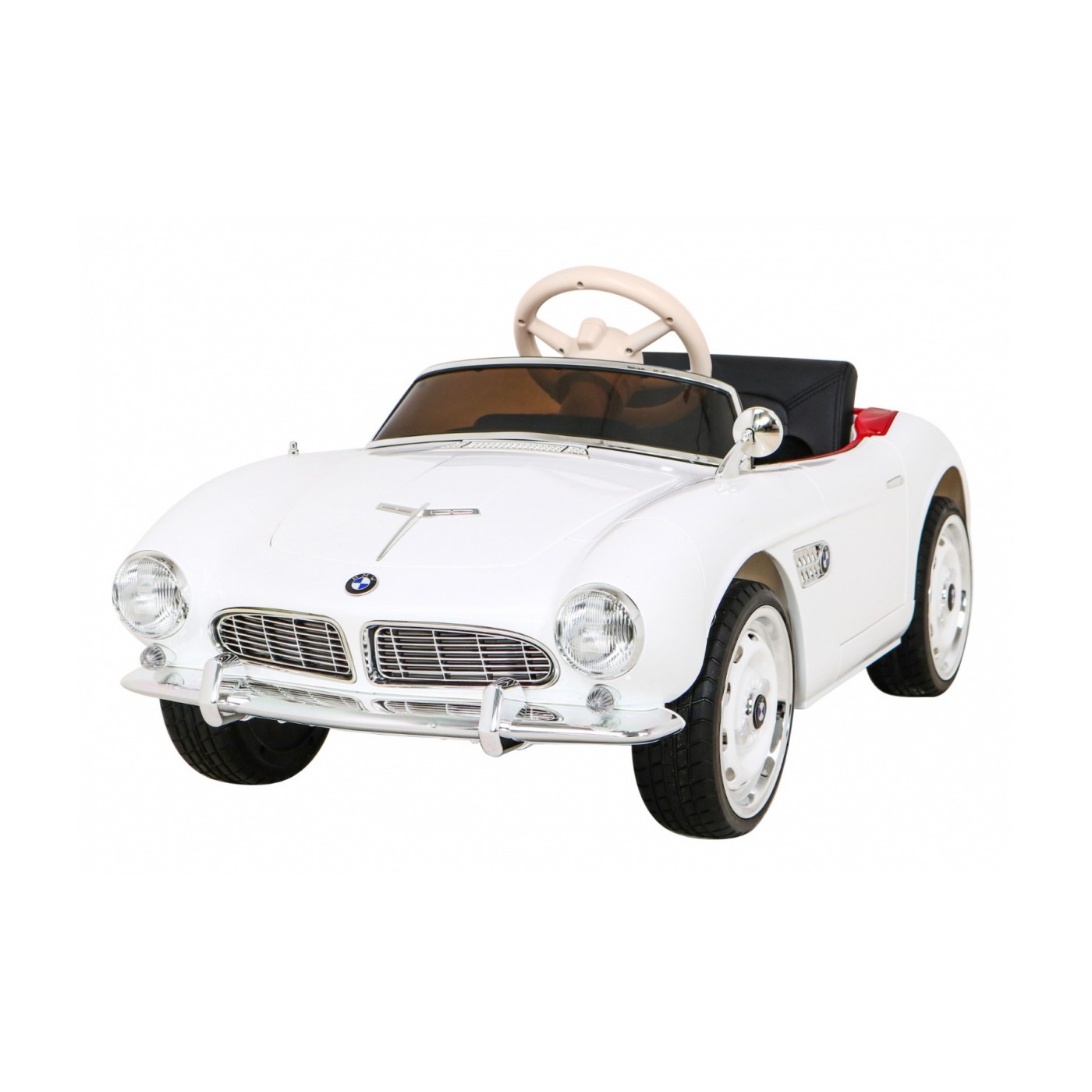 BMW 507 Retro elektrické auto pro děti Bílý roadster