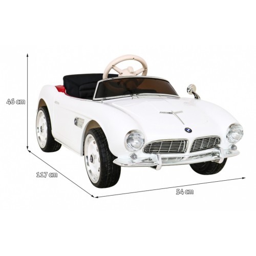 BMW 507 Retro elektrické auto pro děti Bílý roadster