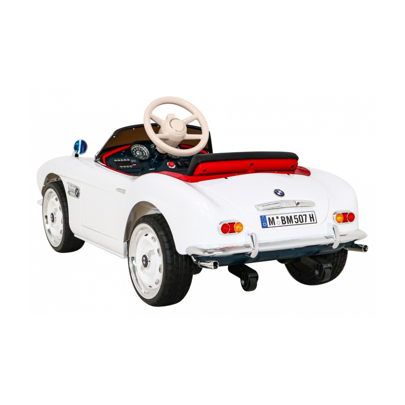 BMW 507 Retro elektrické auto pro děti Bílý roadster