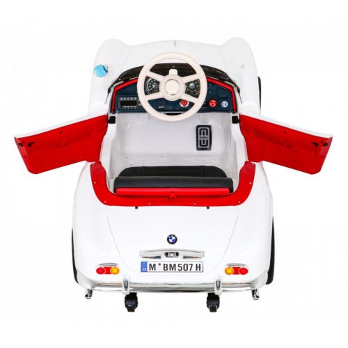 BMW 507 Retro elektrické auto pro děti Bílý roadster