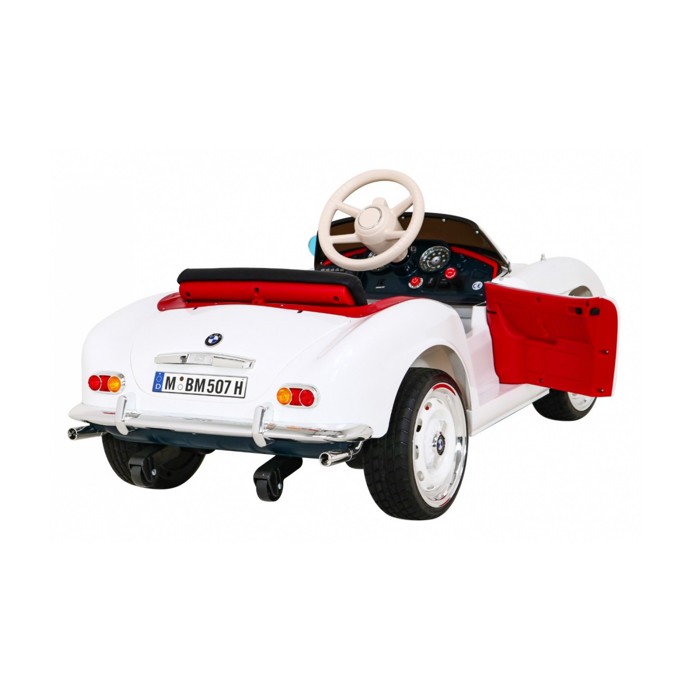 BMW 507 Retro elektrické auto pro děti Bílý roadster