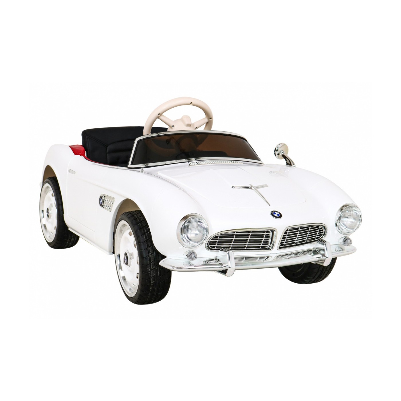 BMW 507 Retro elektrické auto pro děti Bílý roadster