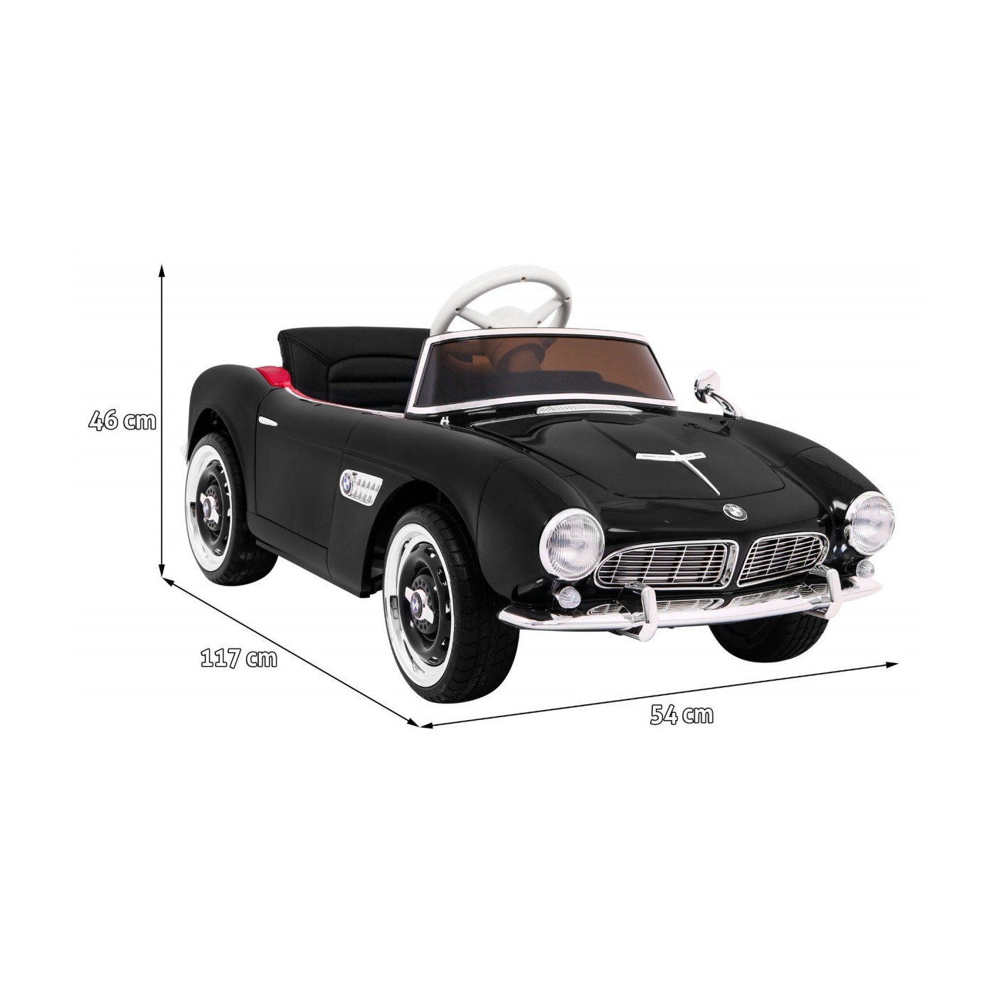 BMW 507 Retro elektrické auto pro děti Black Roadster