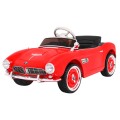 Auto BMW 507 Retro Elektrické Dětské Červené Audio LED Dálkové Ovládání EVA Pomalý Start