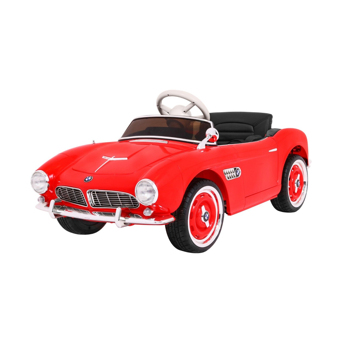 Auto BMW 507 Retro Elektrické Dětské Červené Audio LED Dálkové Ovládání EVA Pomalý Start