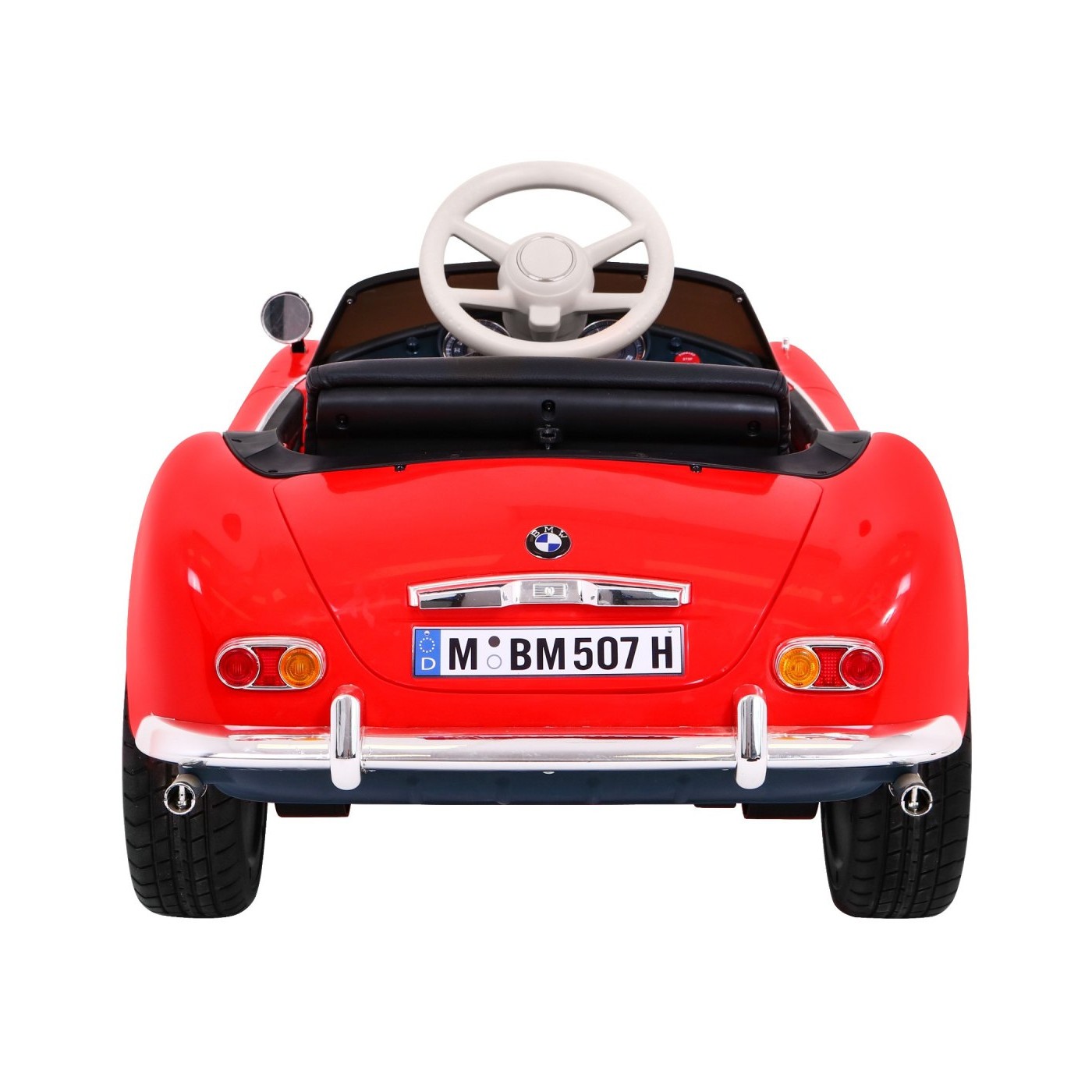 Auto BMW 507 Retro Elektrické Dětské Červené Audio LED Dálkové Ovládání EVA Pomalý Start