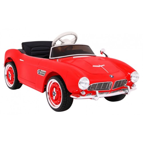 Auto BMW 507 Retro Elektrické Dětské Červené Audio LED Dálkové Ovládání EVA Pomalý Start