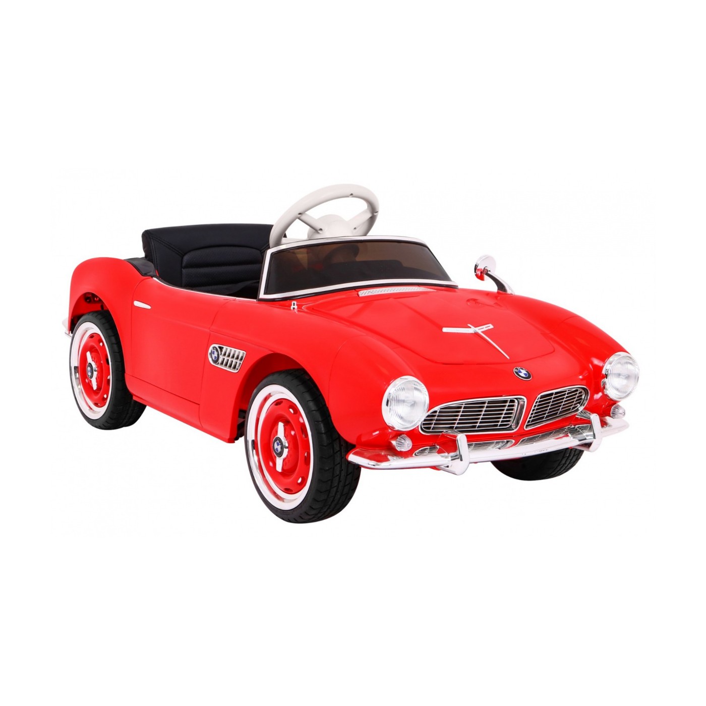 Auto BMW 507 Retro Elektrické Dětské Červené Audio LED Dálkové Ovládání EVA Pomalý Start