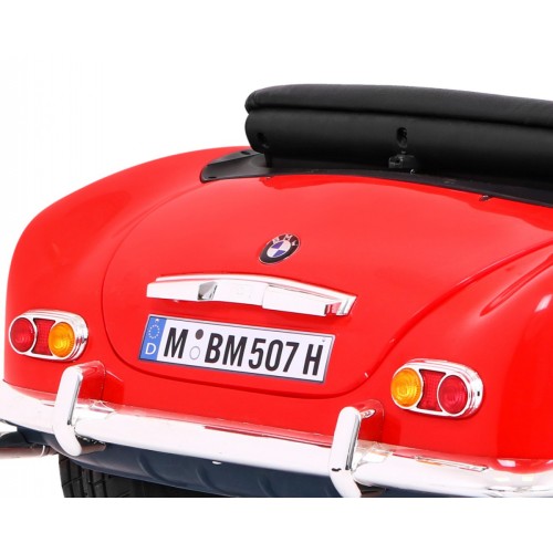 Auto BMW 507 Retro Elektrické Dětské Červené Audio LED Dálkové Ovládání EVA Pomalý Start
