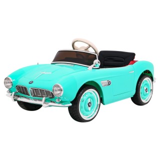 Auto BMW 507 Retro Elektrické Dětské Zelené Audio LED Dálkové Ovládání EVA Pomalý Start