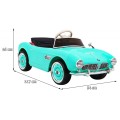 Auto BMW 507 Retro Elektrické Dětské Zelené Audio LED Dálkové Ovládání EVA Pomalý Start