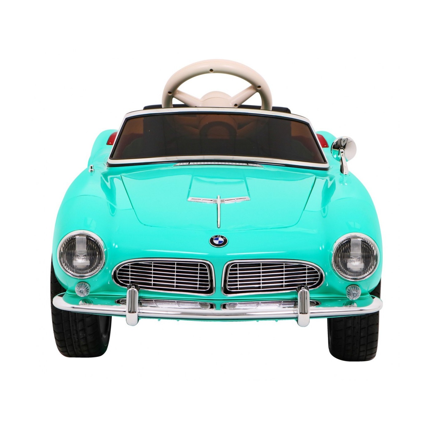 Auto BMW 507 Retro Elektrické Dětské Zelené Audio LED Dálkové Ovládání EVA Pomalý Start