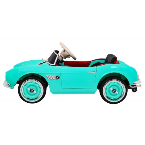 Auto BMW 507 Retro Elektrické Dětské Zelené Audio LED Dálkové Ovládání EVA Pomalý Start