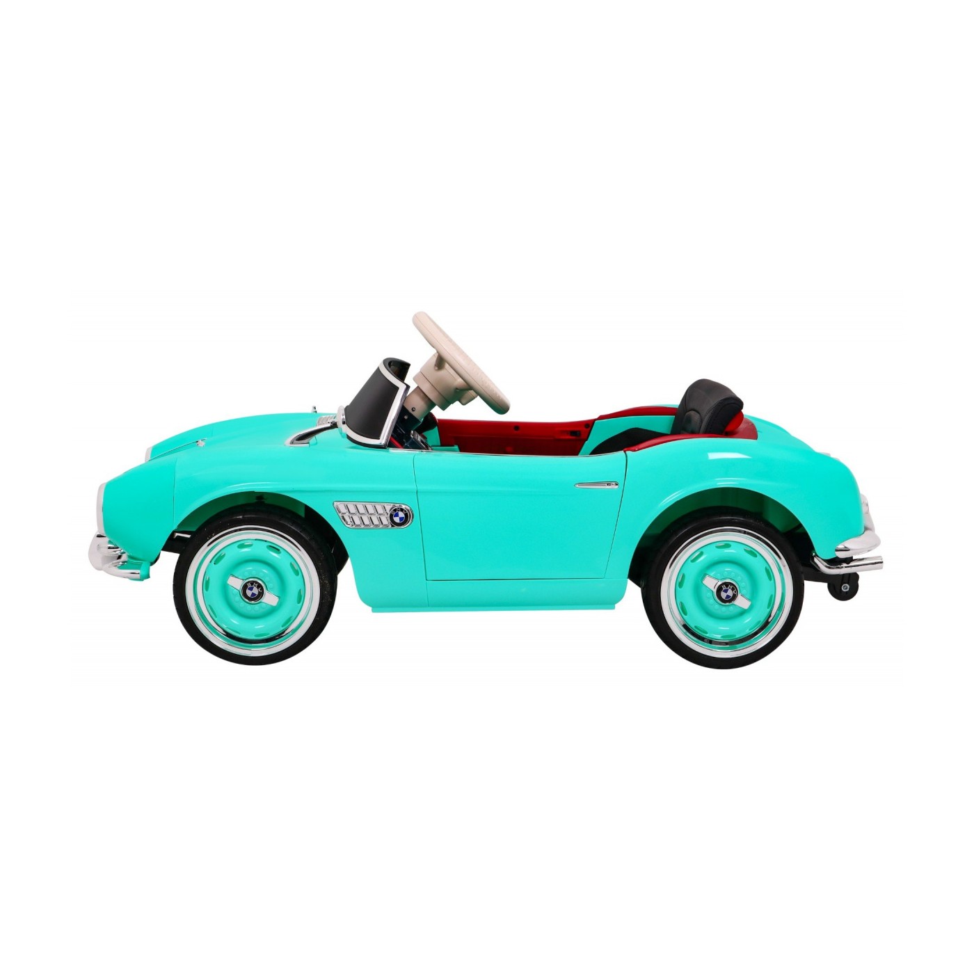 Auto BMW 507 Retro Elektrické Dětské Zelené Audio LED Dálkové Ovládání EVA Pomalý Start