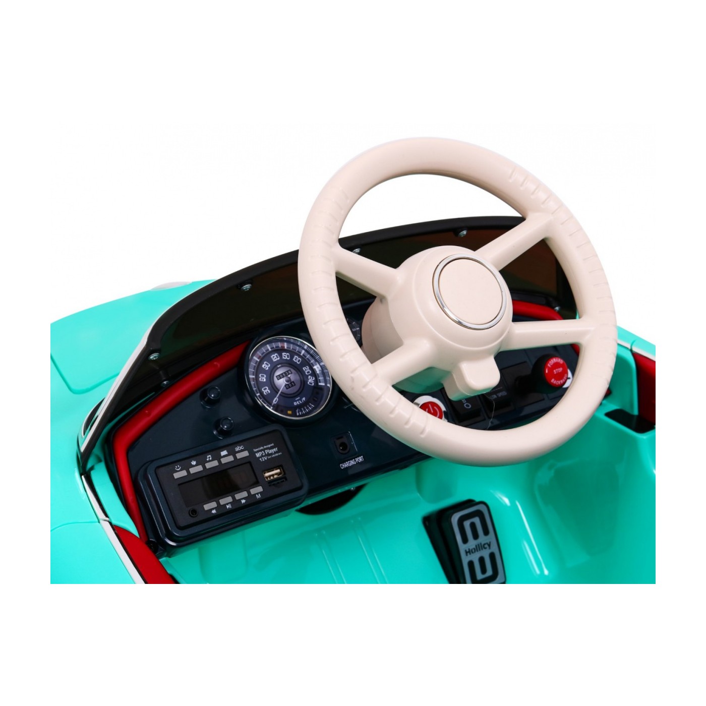 Auto BMW 507 Retro Elektrické Dětské Zelené Audio LED Dálkové Ovládání EVA Pomalý Start
