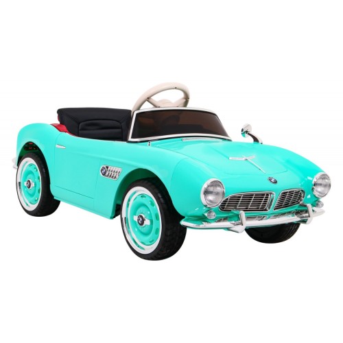 Auto BMW 507 Retro Elektrické Dětské Zelené Audio LED Dálkové Ovládání EVA Pomalý Start
