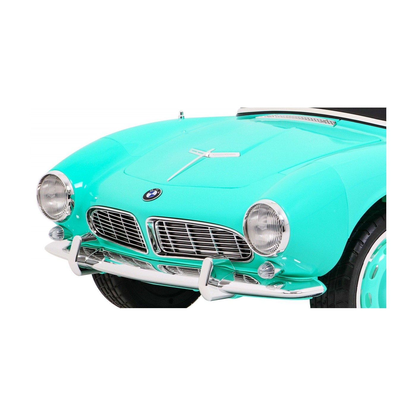 Auto BMW 507 Retro Elektrické Dětské Zelené Audio LED Dálkové Ovládání EVA Pomalý Start