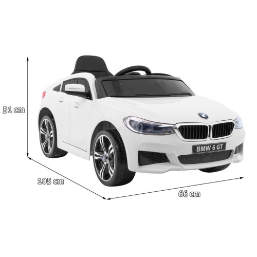 Baterie do auta BMW 6 GT bílá + dálkové ovládání + pomalý start + EVA + řemeny + LED MP3