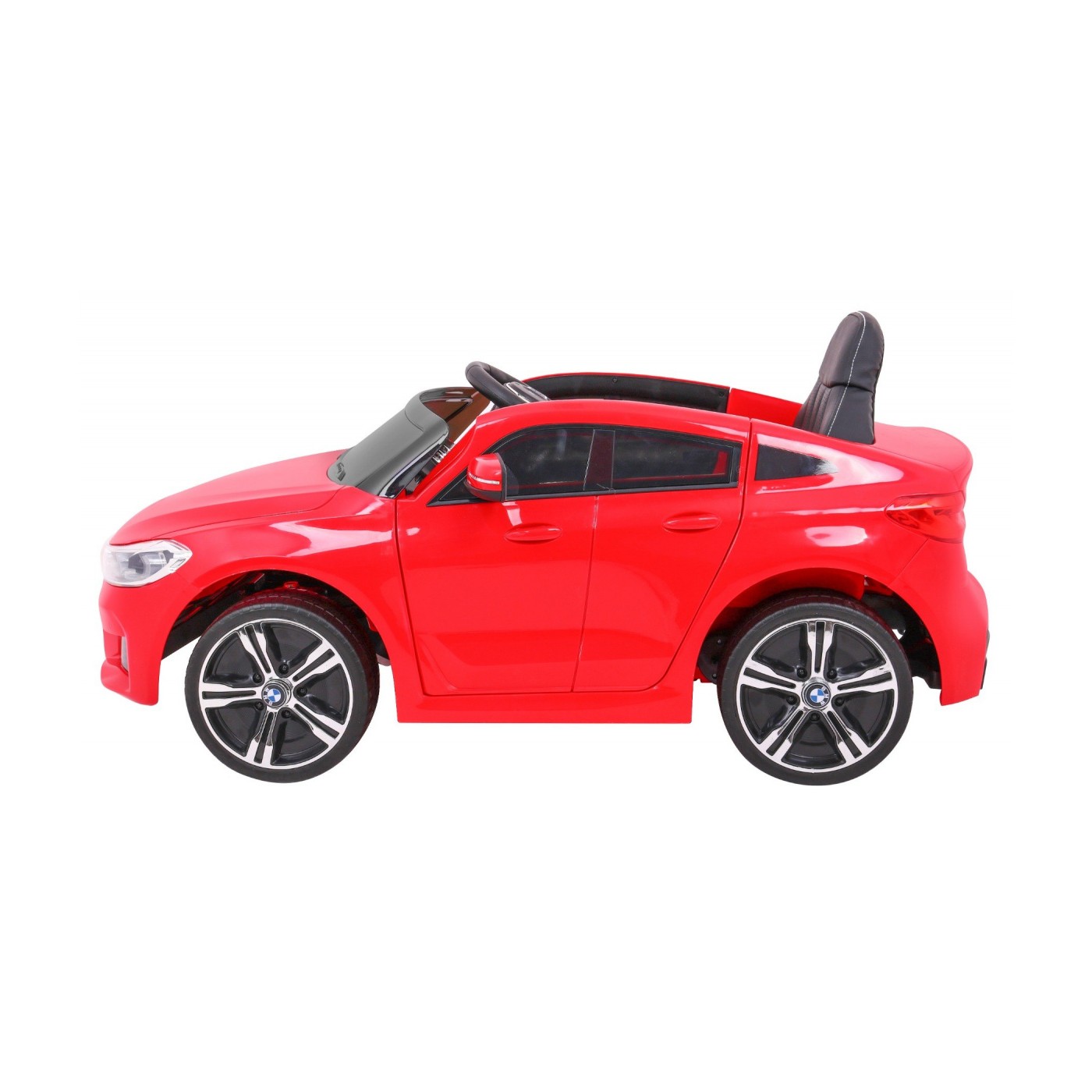 Bateriově napájené auto BMW 6 GT červené + dálkové ovládání + pomalý start + EVA + bezpečnostní pásy + MP3 LED