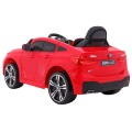 Bateriově napájené auto BMW 6 GT červené + dálkové ovládání + pomalý start + EVA + bezpečnostní pásy + MP3 LED