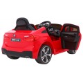 Bateriově napájené auto BMW 6 GT červené + dálkové ovládání + pomalý start + EVA + bezpečnostní pásy + MP3 LED