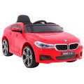 Bateriově napájené auto BMW 6 GT červené + dálkové ovládání + pomalý start + EVA + bezpečnostní pásy + MP3 LED