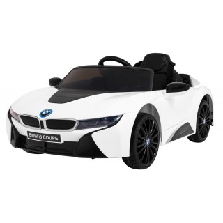 BMW I8 Lift Auto Baterie ovládaná bílou + Dálkové ovládání + Pomalý start + 3-bodové pásy + MP3 USB + LED