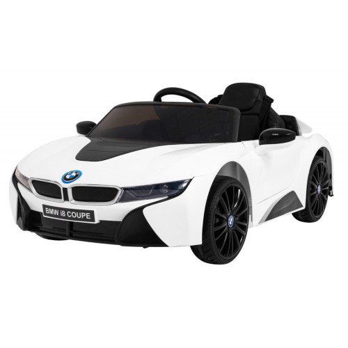 BMW I8 Lift Auto Baterie ovládaná bílou + Dálkové ovládání + Pomalý start + 3-bodové pásy + MP3 USB + LED
