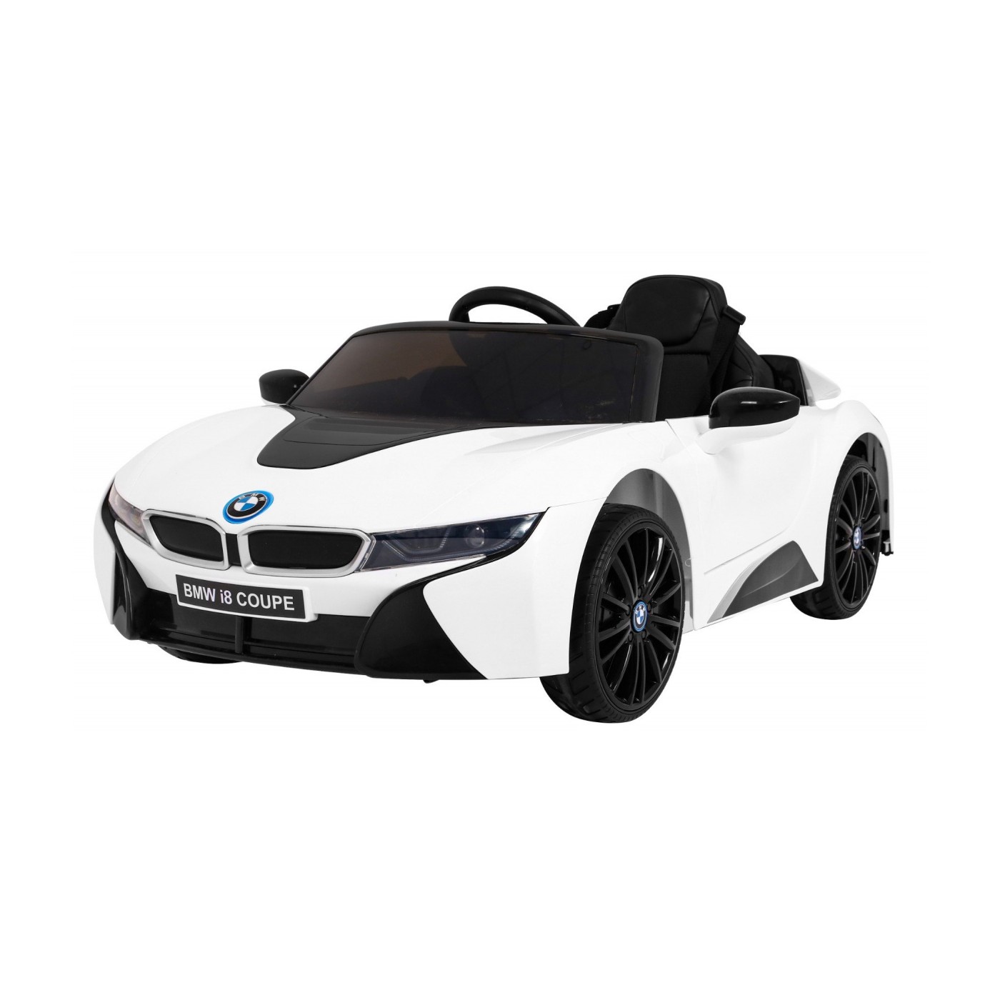 BMW I8 Lift Auto Baterie ovládaná bílou + Dálkové ovládání + Pomalý start + 3-bodové pásy + MP3 USB + LED