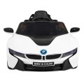 BMW I8 Lift Auto Baterie ovládaná bílou + Dálkové ovládání + Pomalý start + 3-bodové pásy + MP3 USB + LED