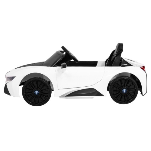 BMW I8 Lift Auto Baterie ovládaná bílou + Dálkové ovládání + Pomalý start + 3-bodové pásy + MP3 USB + LED