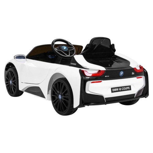 BMW I8 Lift Auto Baterie ovládaná bílou + Dálkové ovládání + Pomalý start + 3-bodové pásy + MP3 USB + LED
