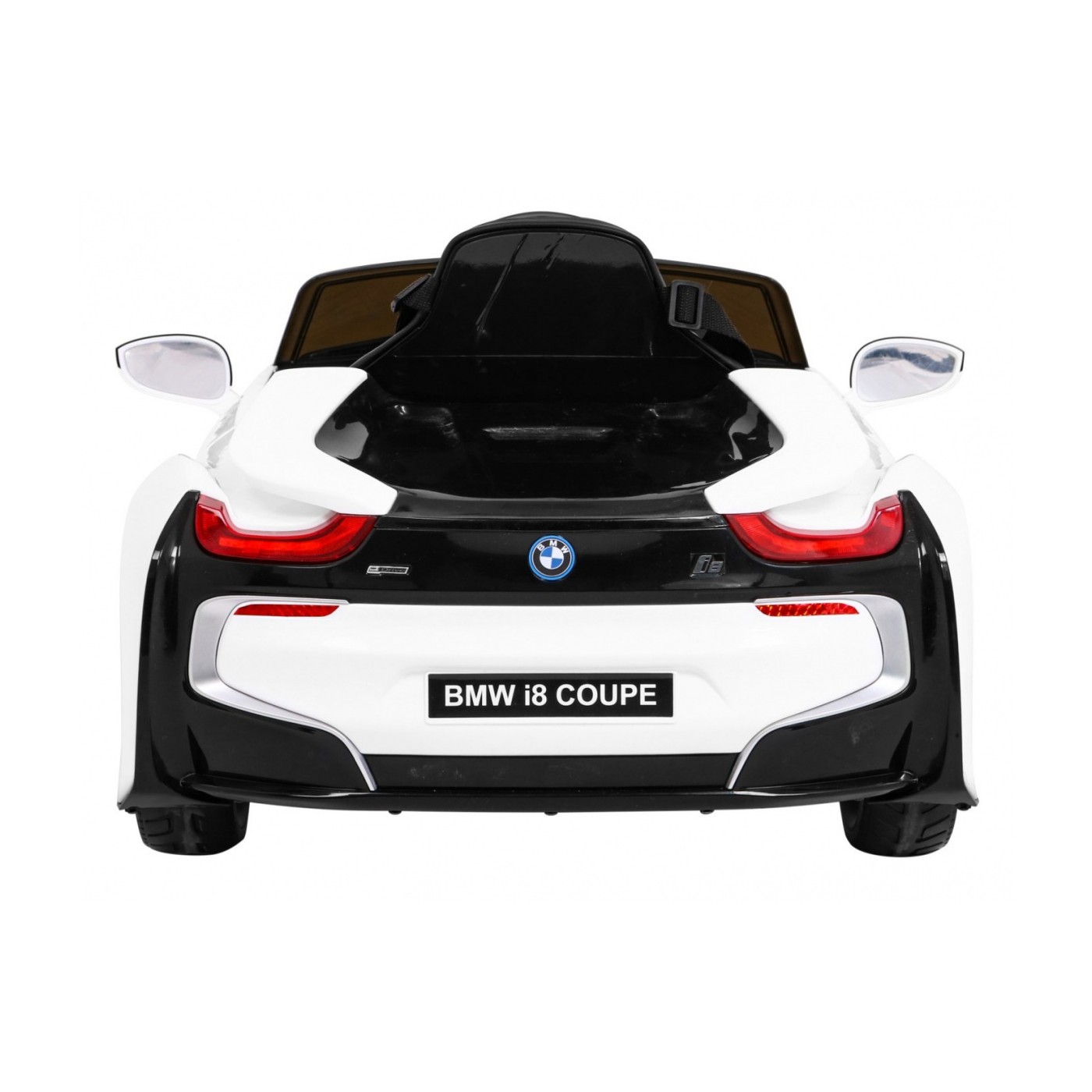 BMW I8 Lift Auto Baterie ovládaná bílou + Dálkové ovládání + Pomalý start + 3-bodové pásy + MP3 USB + LED