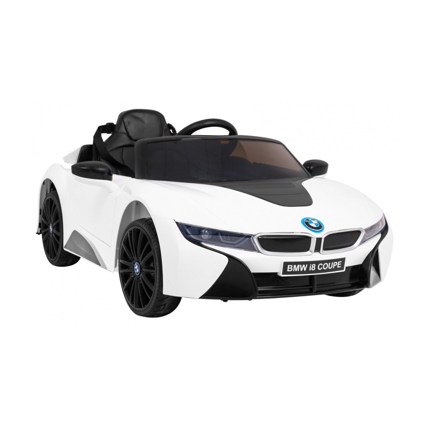 BMW I8 Lift Auto Baterie ovládaná bílou + Dálkové ovládání + Pomalý start + 3-bodové pásy + MP3 USB + LED