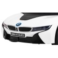 BMW I8 Lift Auto Baterie ovládaná bílou + Dálkové ovládání + Pomalý start + 3-bodové pásy + MP3 USB + LED