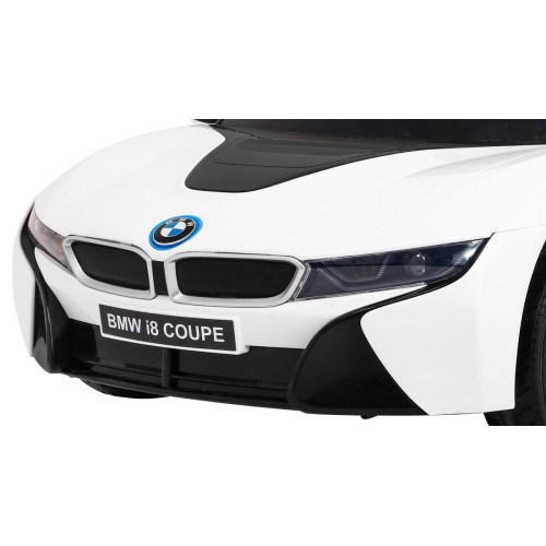 BMW I8 Lift Auto Baterie ovládaná bílou + Dálkové ovládání + Pomalý start + 3-bodové pásy + MP3 USB + LED