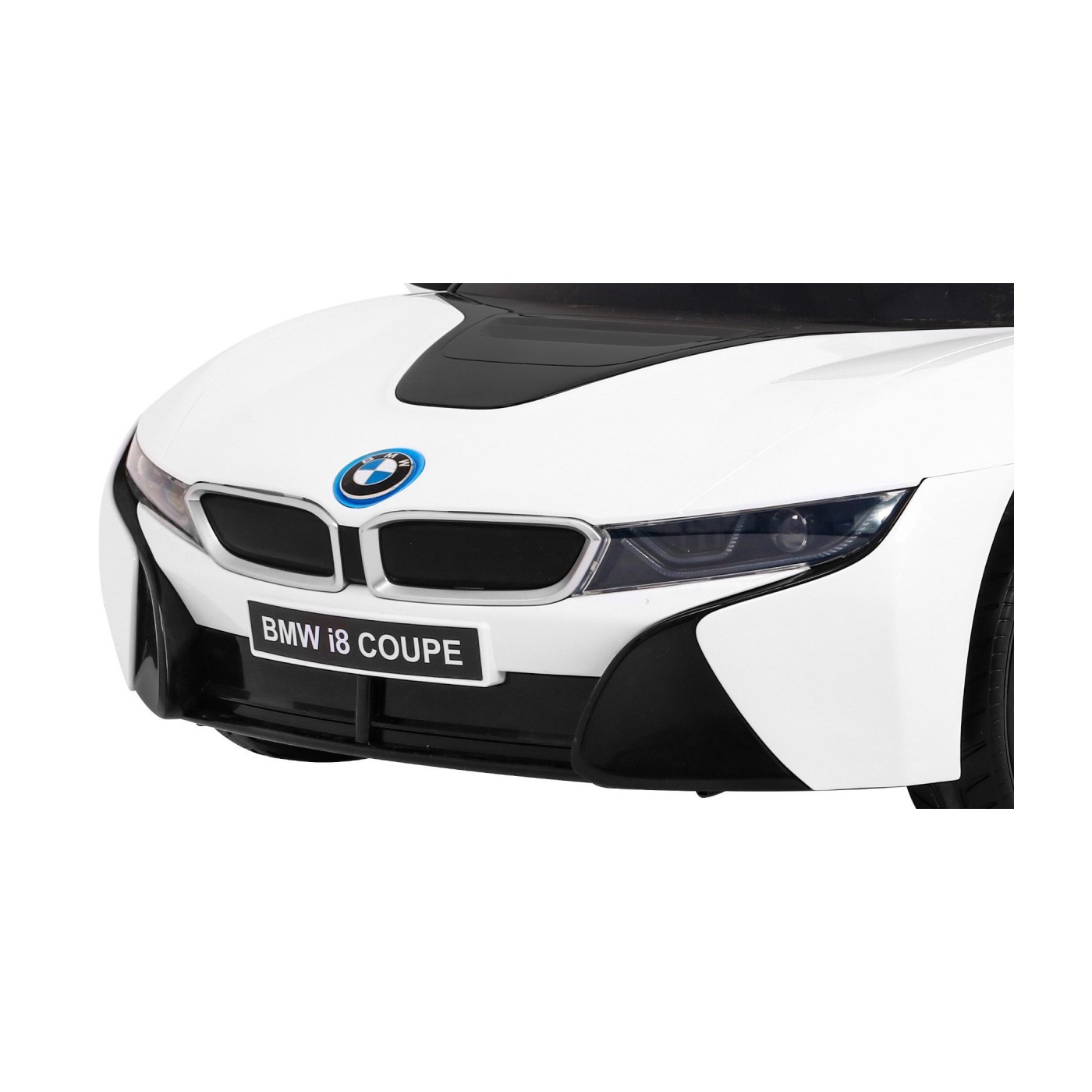 BMW I8 Lift Auto Baterie ovládaná bílou + Dálkové ovládání + Pomalý start + 3-bodové pásy + MP3 USB + LED