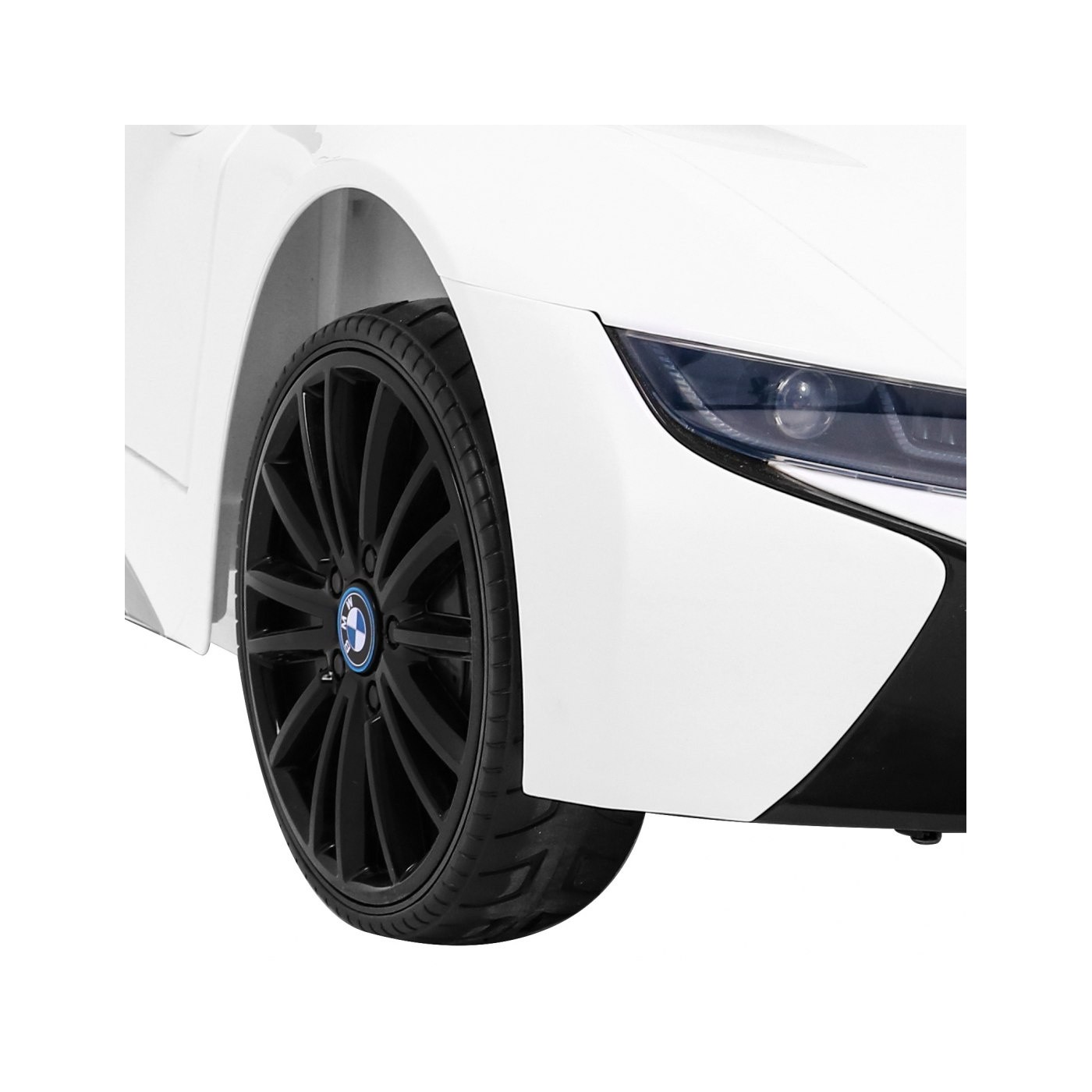 BMW I8 Lift Auto Baterie ovládaná bílou + Dálkové ovládání + Pomalý start + 3-bodové pásy + MP3 USB + LED