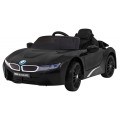 BMW I8 Lift Auto Baterie Černý + Dálkové Ovládání + Pomalý Start + 3 bodové pruhy + MP3 USB + LED