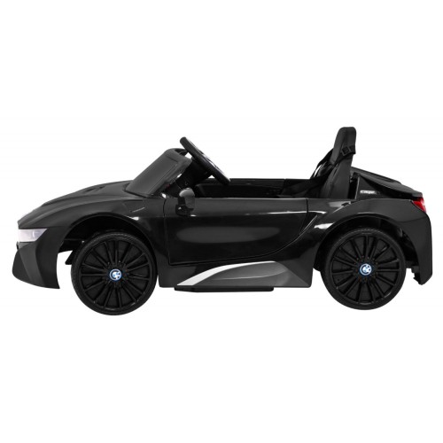 BMW I8 Lift Auto Baterie Černý + Dálkové Ovládání + Pomalý Start + 3 bodové pruhy + MP3 USB + LED