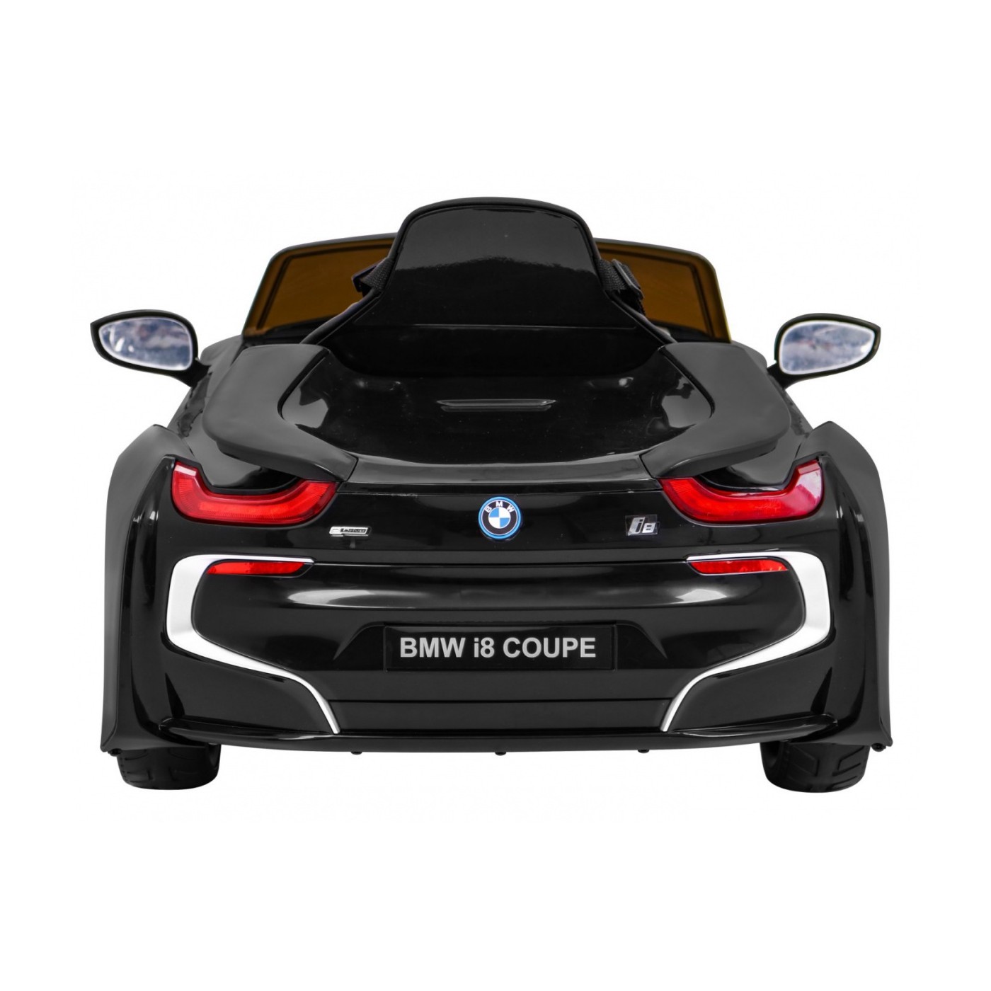 BMW I8 Lift Auto Baterie Černý + Dálkové Ovládání + Pomalý Start + 3 bodové pruhy + MP3 USB + LED