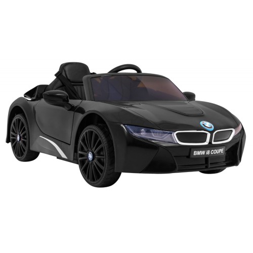 BMW I8 Lift Auto Baterie Černý + Dálkové Ovládání + Pomalý Start + 3 bodové pruhy + MP3 USB + LED