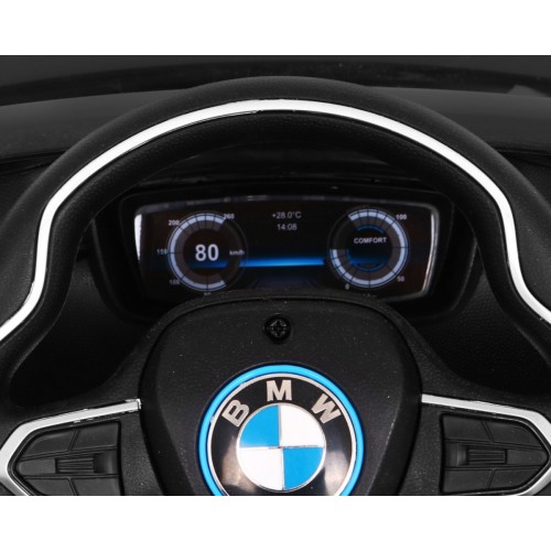 BMW I8 Lift Auto Baterie Černý + Dálkové Ovládání + Pomalý Start + 3 bodové pruhy + MP3 USB + LED
