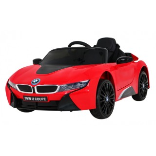 BMW I8 Lift Auto Baterie ovládaná červeně + Dálkové ovládání + Pomalý start + 3 bodové pruhy + MP3 USB + LED