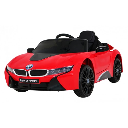 BMW I8 Lift Auto Baterie ovládaná červeně + Dálkové ovládání + Pomalý start + 3 bodové pruhy + MP3 USB + LED