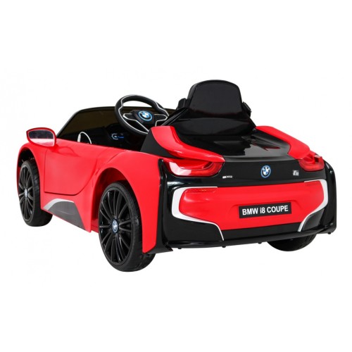 BMW I8 Lift Auto Baterie ovládaná červeně + Dálkové ovládání + Pomalý start + 3 bodové pruhy + MP3 USB + LED
