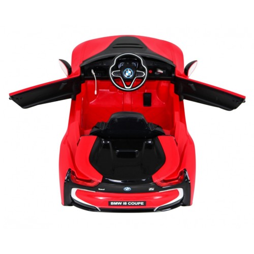 BMW I8 Lift Auto Baterie ovládaná červeně + Dálkové ovládání + Pomalý start + 3 bodové pruhy + MP3 USB + LED