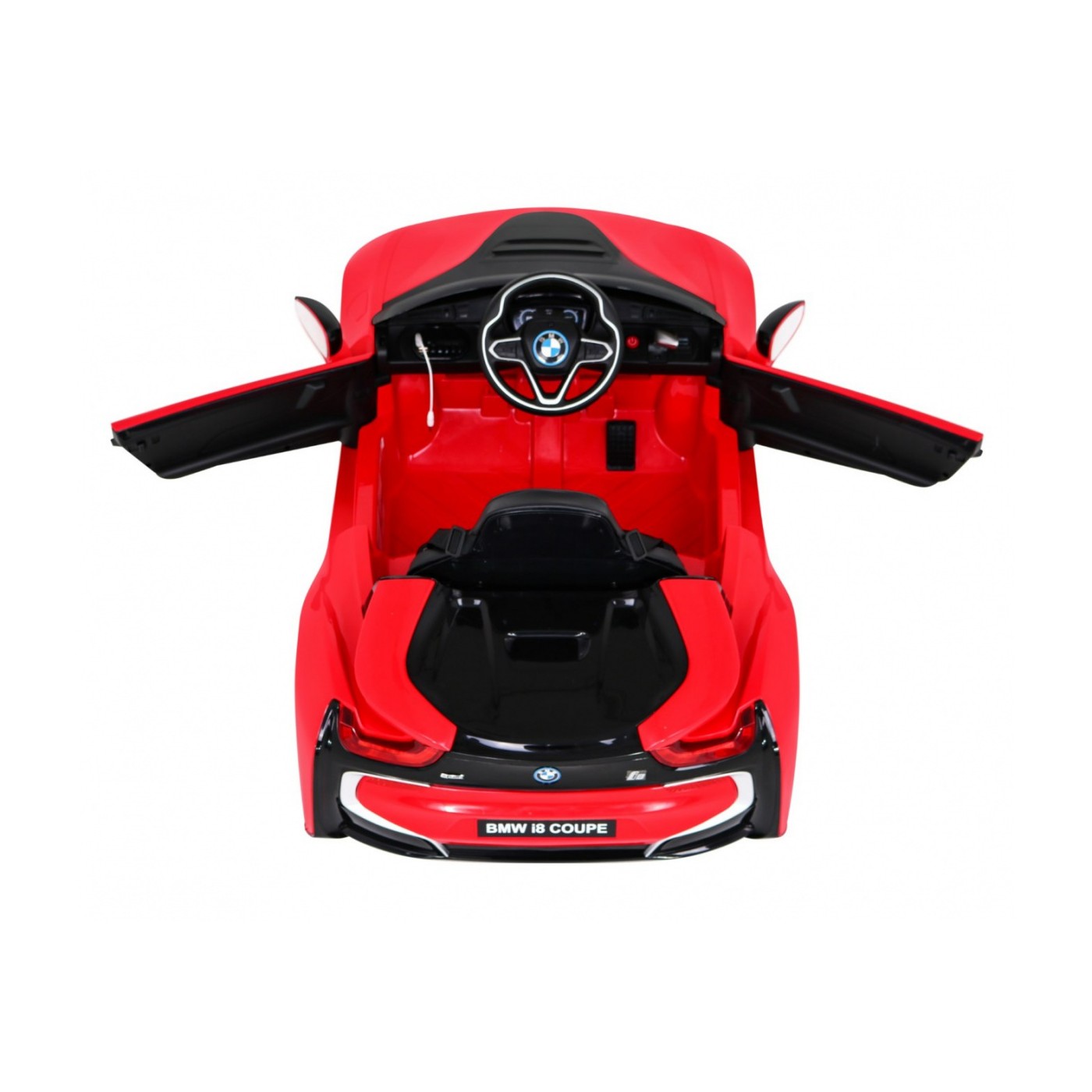BMW I8 Lift Auto Baterie ovládaná červeně + Dálkové ovládání + Pomalý start + 3 bodové pruhy + MP3 USB + LED