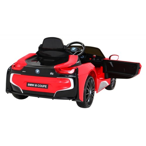 BMW I8 Lift Auto Baterie ovládaná červeně + Dálkové ovládání + Pomalý start + 3 bodové pruhy + MP3 USB + LED