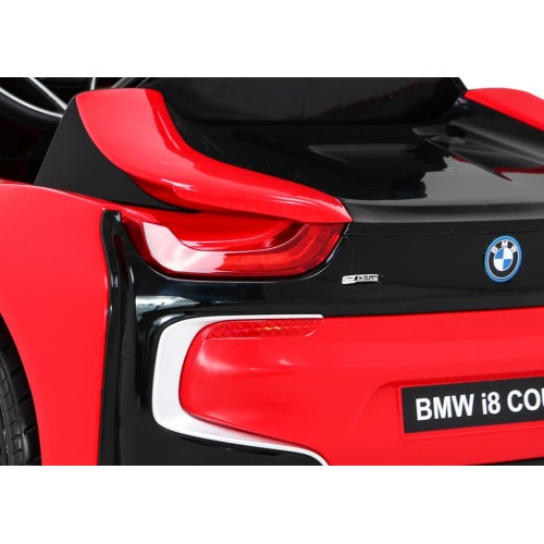 BMW I8 Lift Auto Baterie ovládaná červeně + Dálkové ovládání + Pomalý start + 3 bodové pruhy + MP3 USB + LED